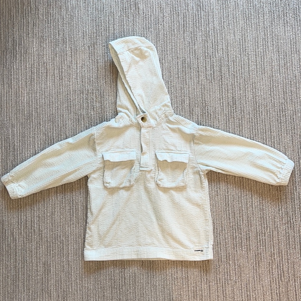 Zara boys 4-5 corduroy zip jacket